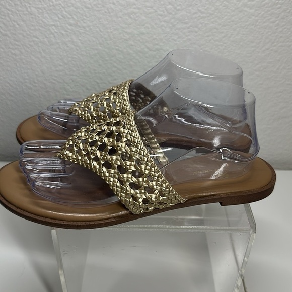 Tommy Bahama MARINA Gold Braided Slide Sandals Size 8.5 - Picture 3 of 7